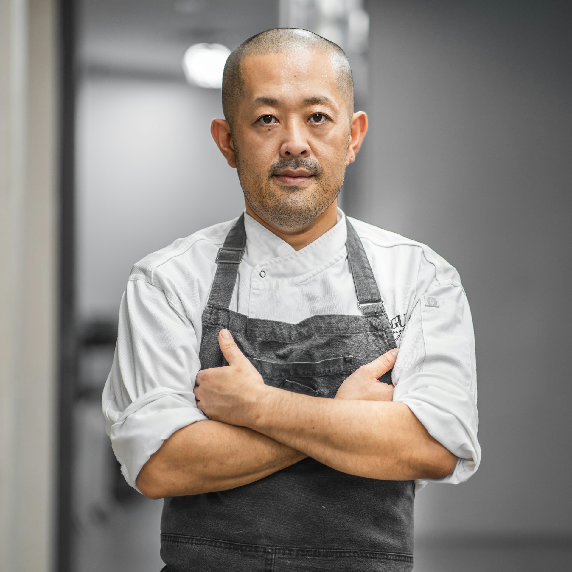 Executive chef preparing signature dish